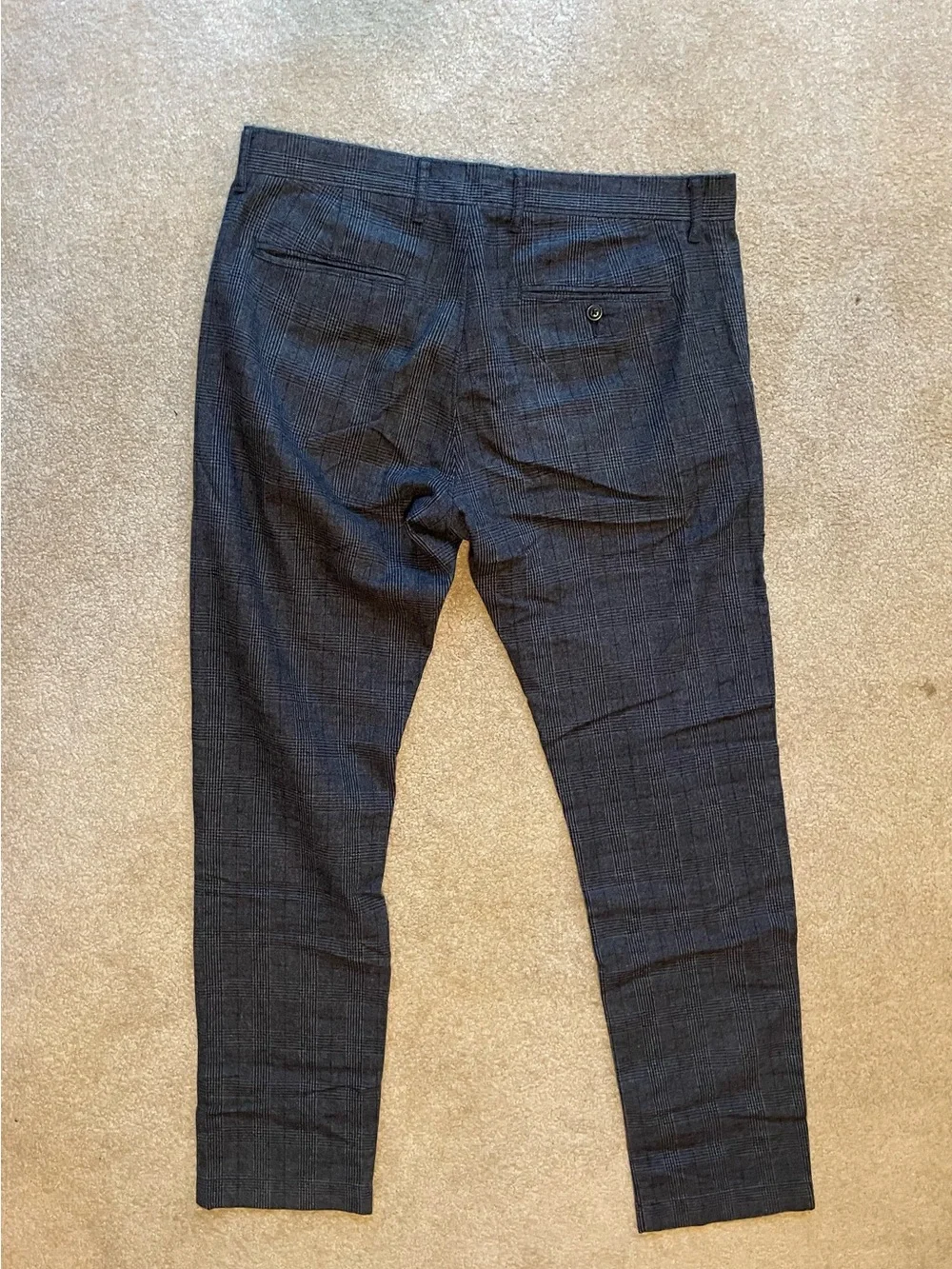 J.Crew 484 Slim-Fit Stretch Chino Pants in Blue/Gray Glen Plaid 33/32